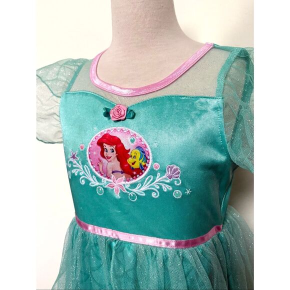 Disney Princess Girls 6X Ariel Nightgown Costume - Picture 3 of 6